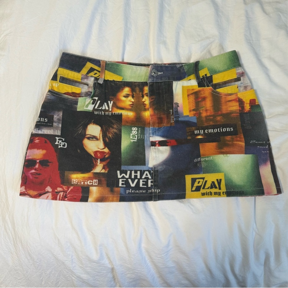 Multicolored Edikted mini skirt, size L